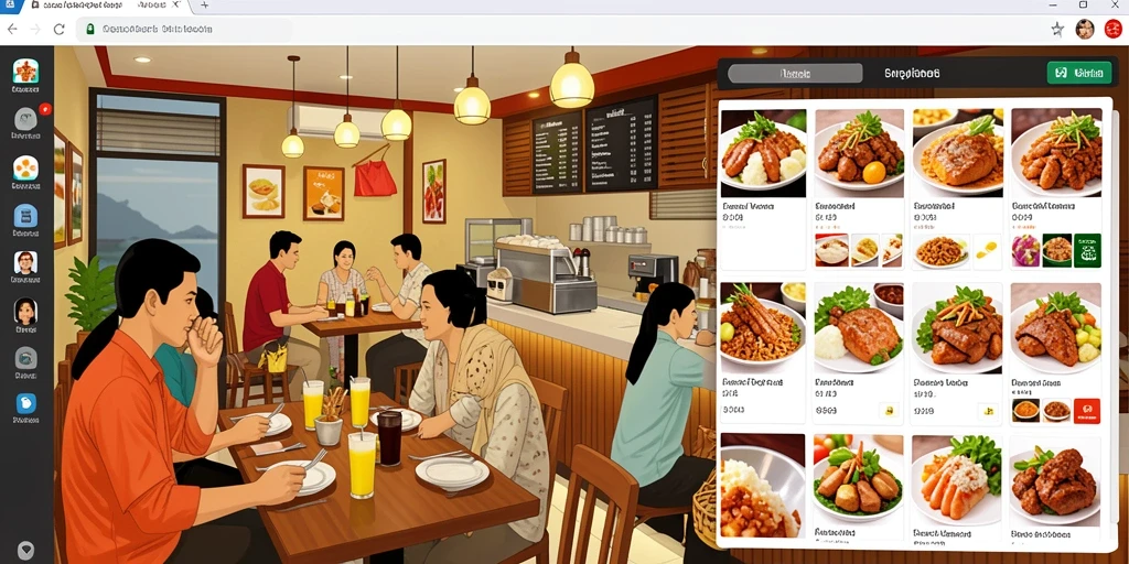 Tampilan antarmuka pengguna yang menarik.